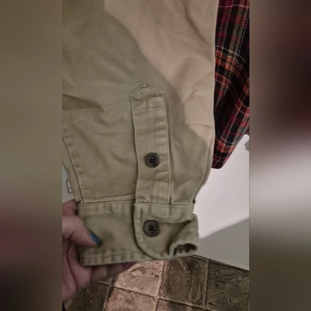 Polo  Ralph Lauren Men's Plaid Flannel Shirt Red and Tan Sz.L - Picture 3 of 5